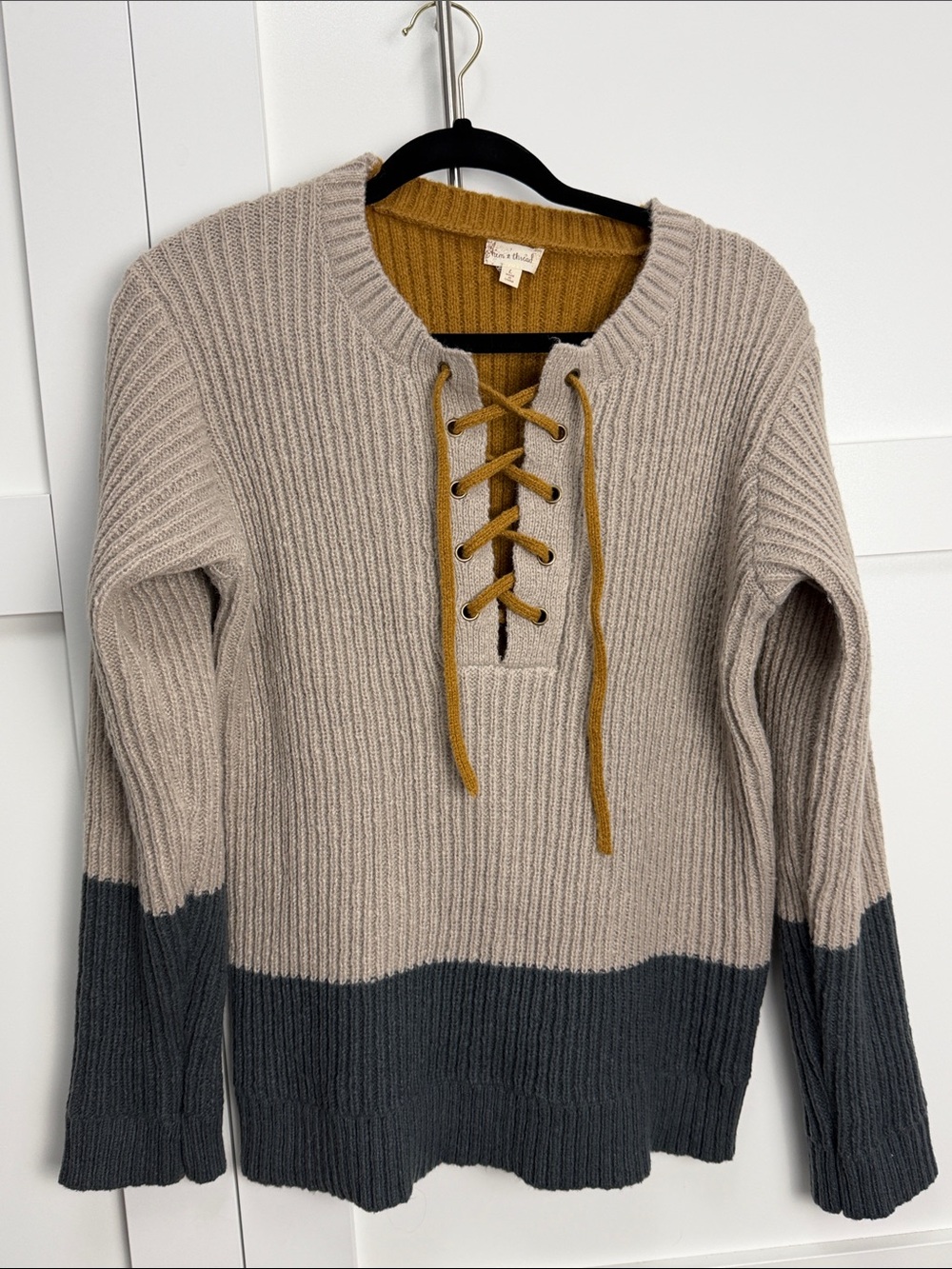 Chunky Color Block Sweater